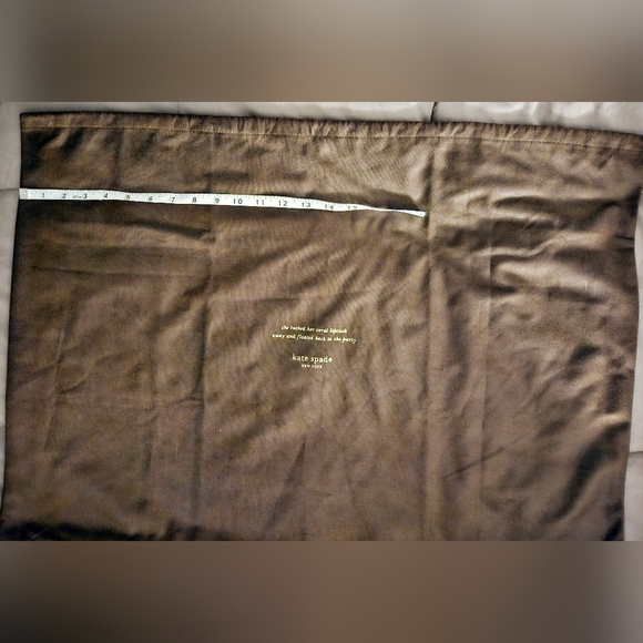 HUGE XL Kate Spade Drawstring Dust Bag Cover Pouch Pink Brown Handbag Purse Tote - Picture 4 of 6